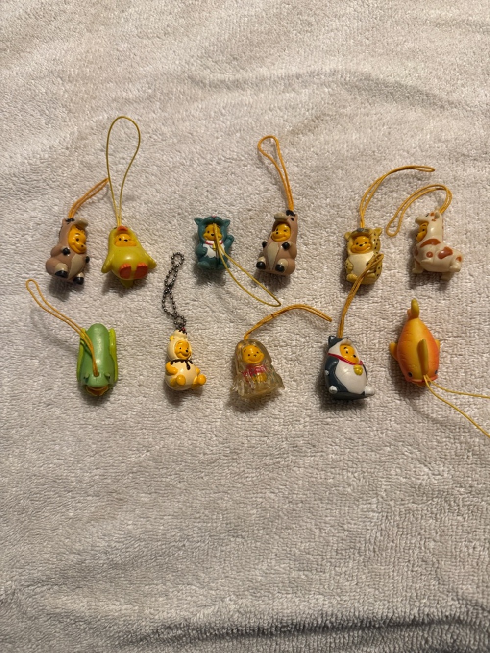 Cute Assorted Animal Character Phone Charms - Yellow Accents